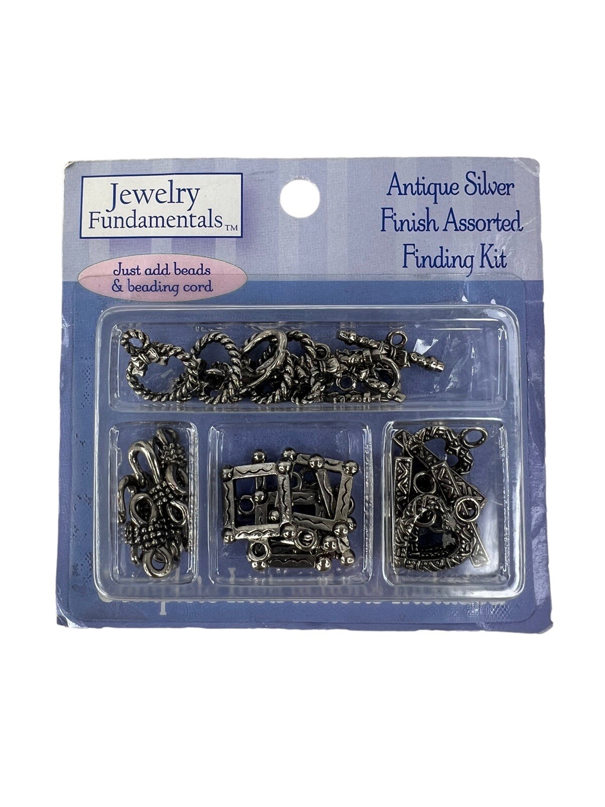 Jewelry Fundamentals Antique Silver Finish Assorted Finding Kit