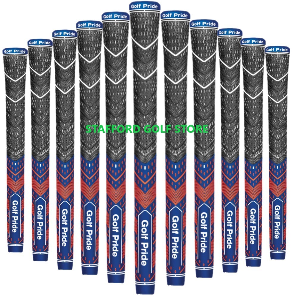 Golf Pride MCC Plus 4 Teams Golf Grips Standard/Midsize  NVY /ORG Core 60R -New