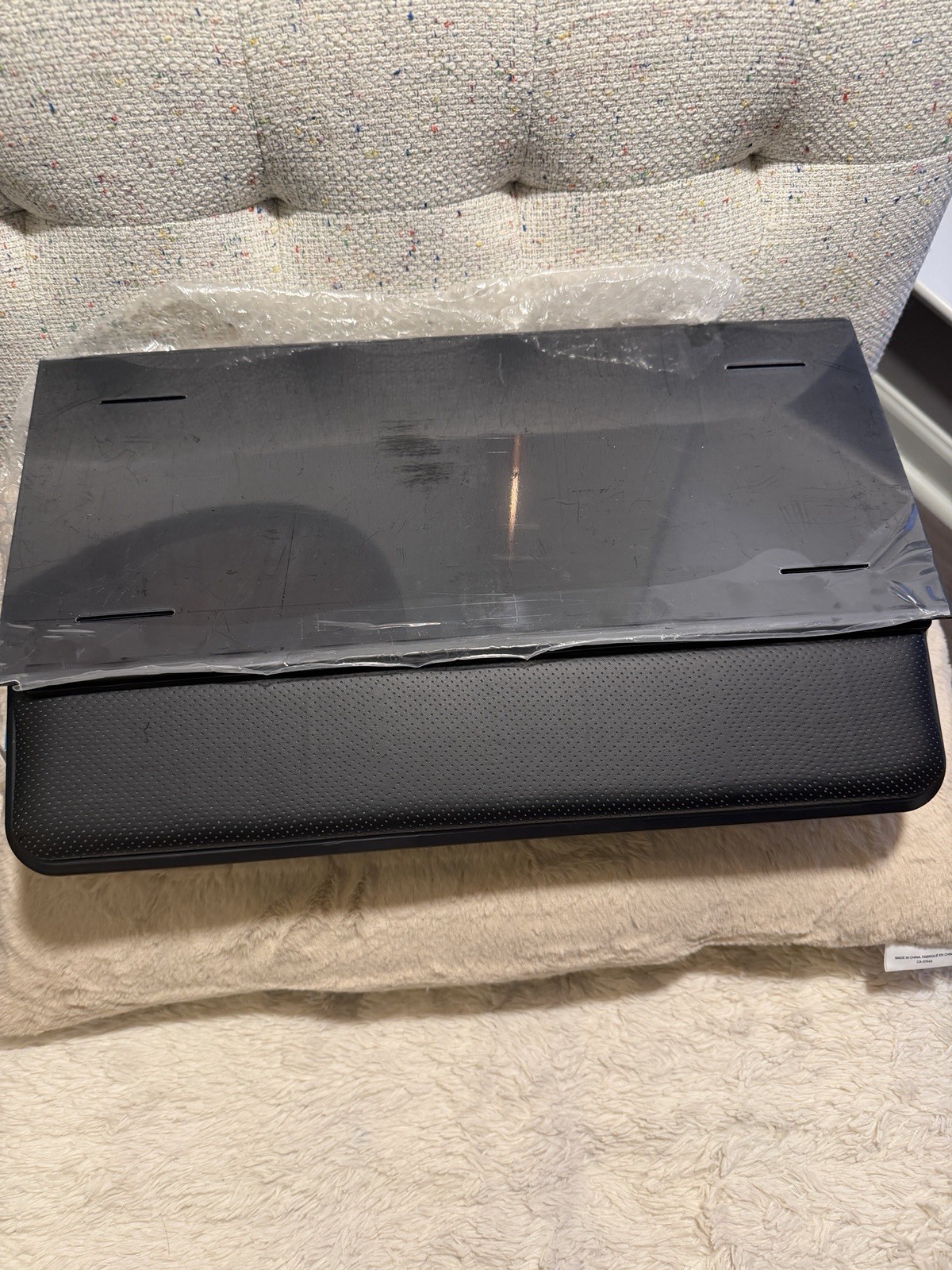 Computer Keyboard Stand with Wrist Rest & Storage Tray - Acrylic Keyboard Ris...