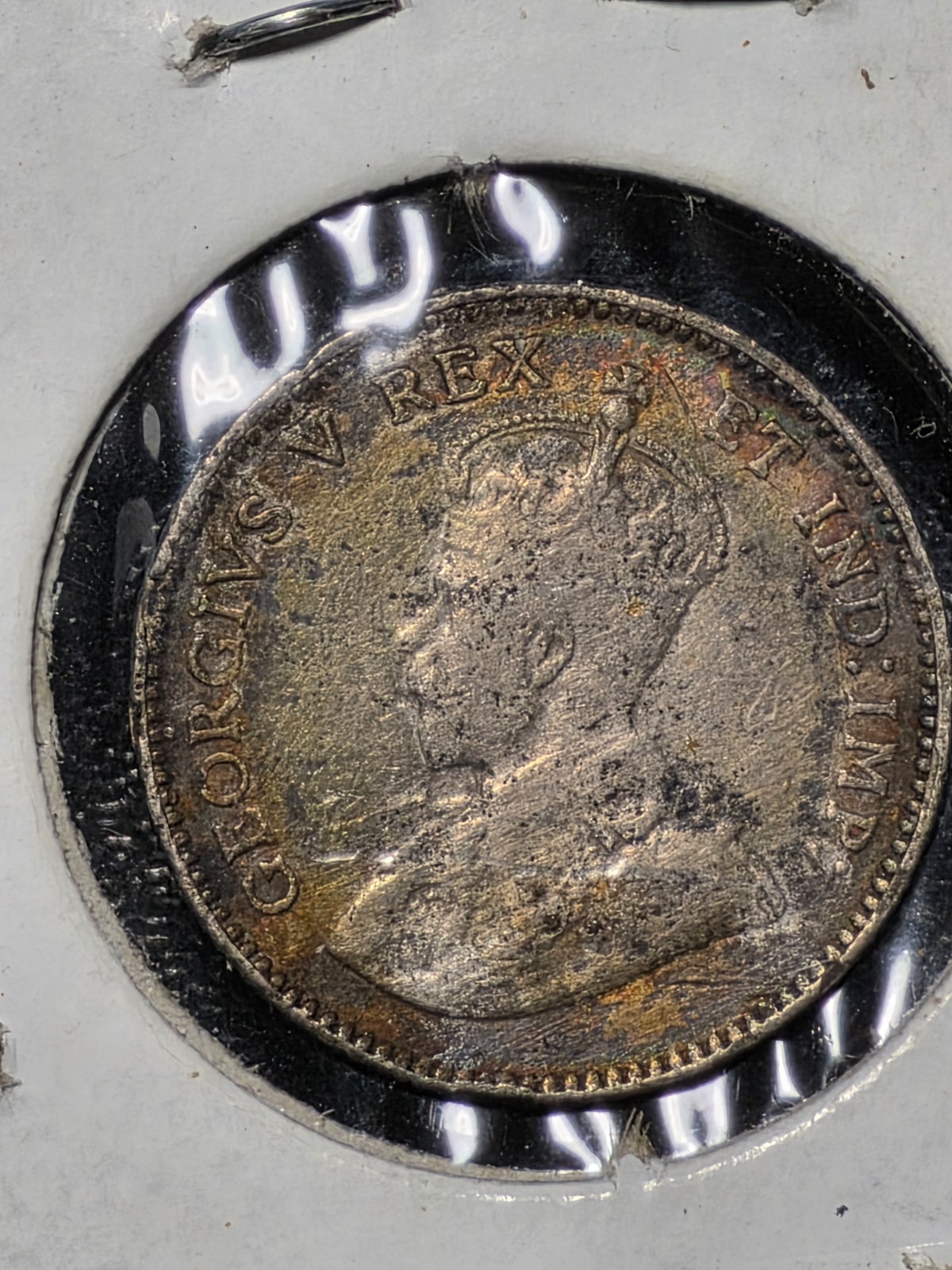 1911 Canada George V Silver 5 Cents #DR9