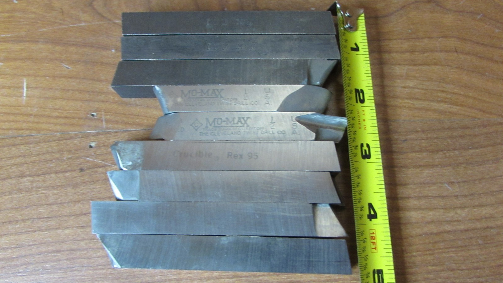 Lot of 8 HSS cutting bar bit blanks 1/2" Cruciable, REX aaa, Momax