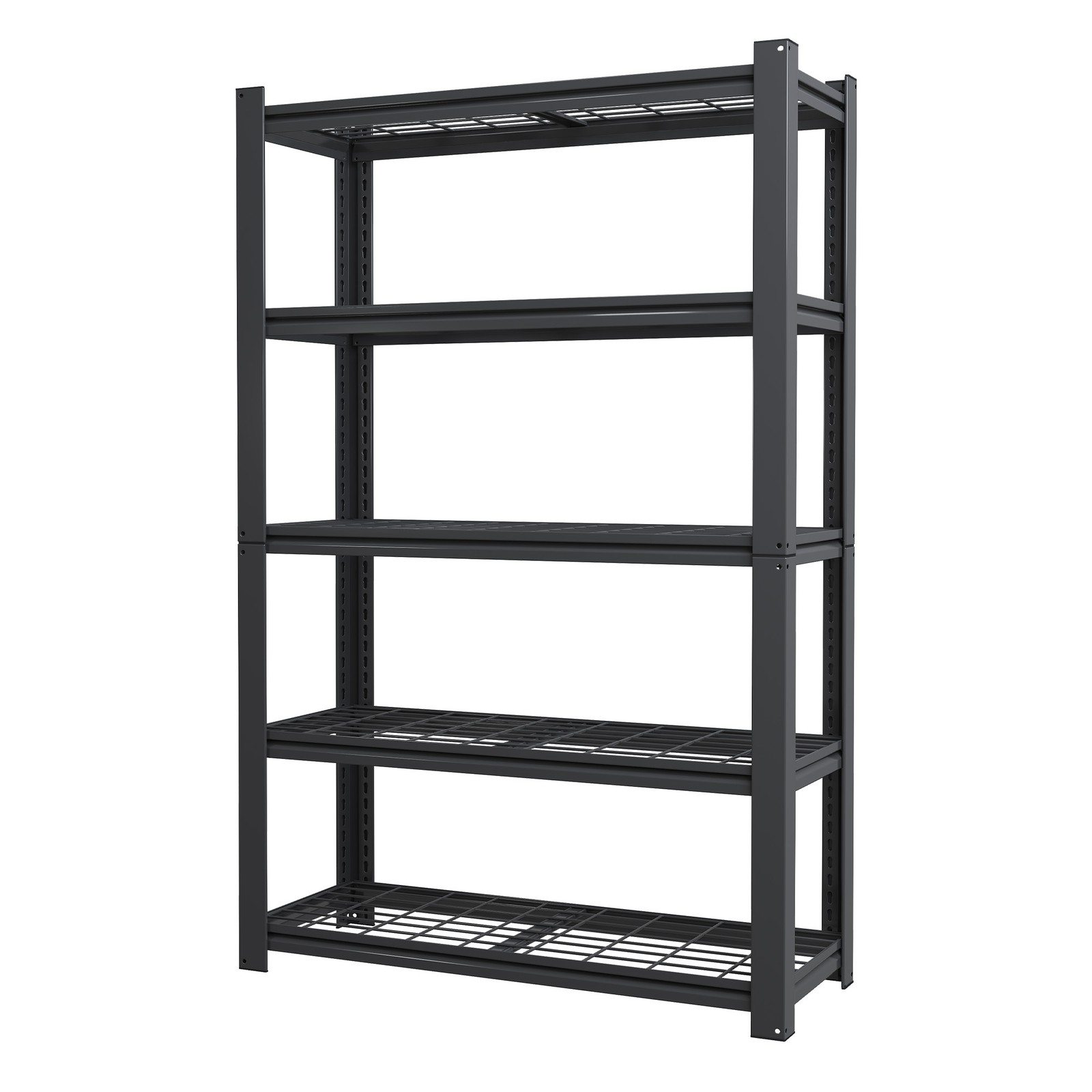 5-Tier Heavy Duty Metal Mesh Shelving 2000LBS Capacity Adjustable Storage Rack