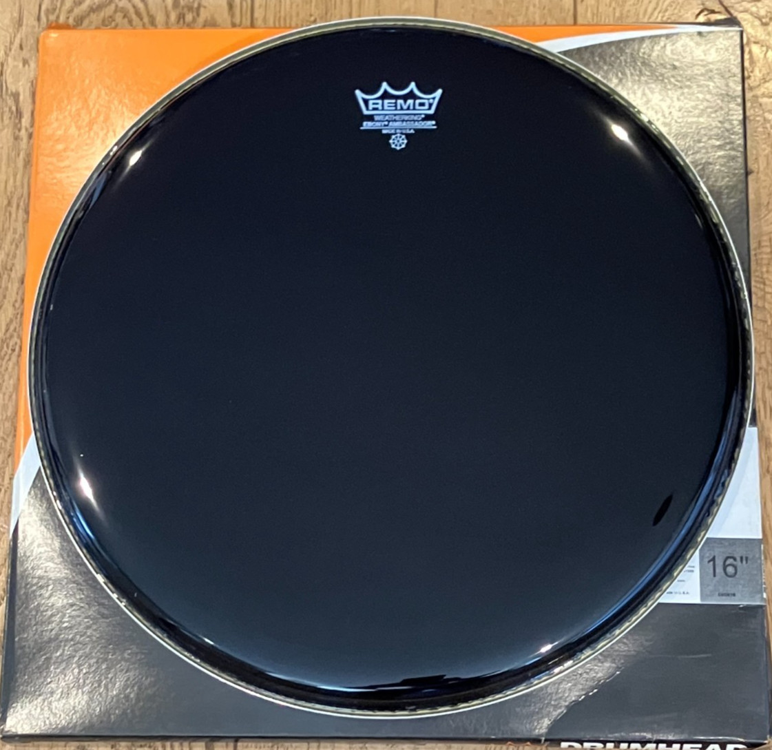 New 16" Remo Ebony Ambassador Drum Head