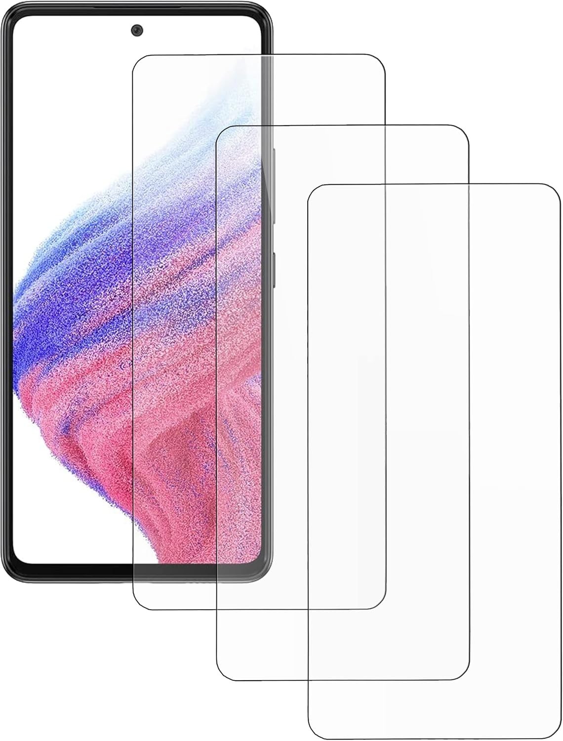 3 Pack Tempered Glass Screen Protector, Anti Scratch, for Samsung Galaxy A53 5G