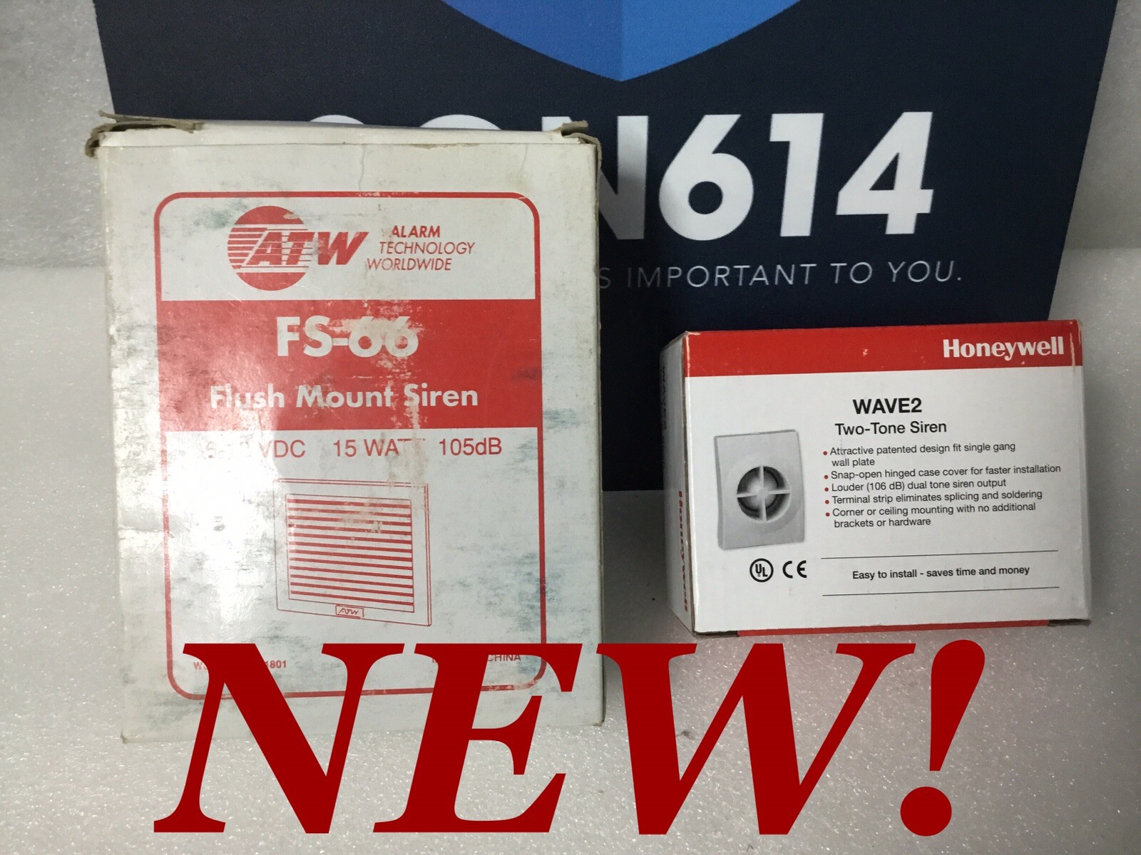 Lot of 2 Honeywell Wave2 & ATW FS66 Siren See Pictures For More Details **NEW!**