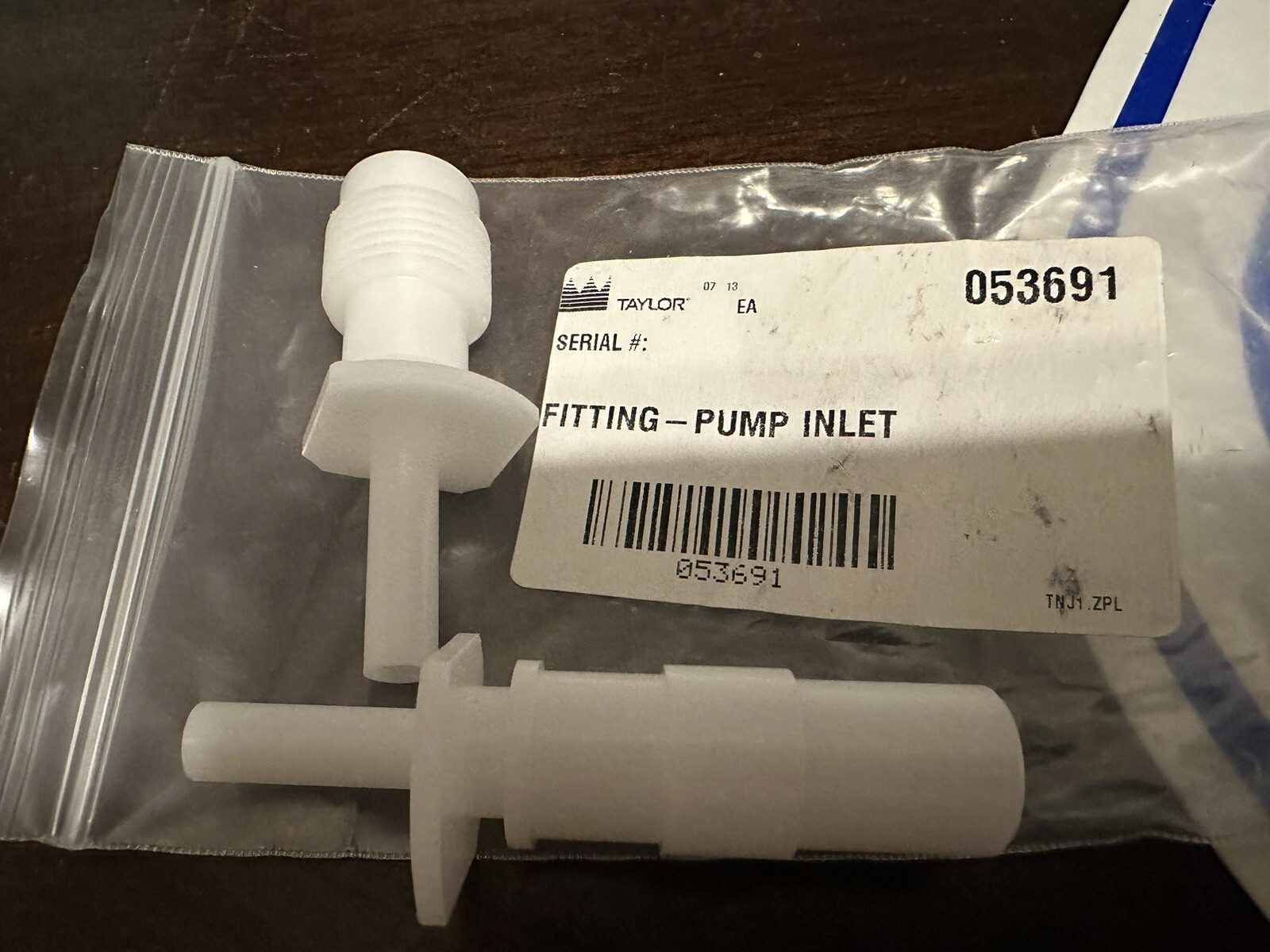 Taylor Ice Cream Machine 8756P Pump Inlet Fitting