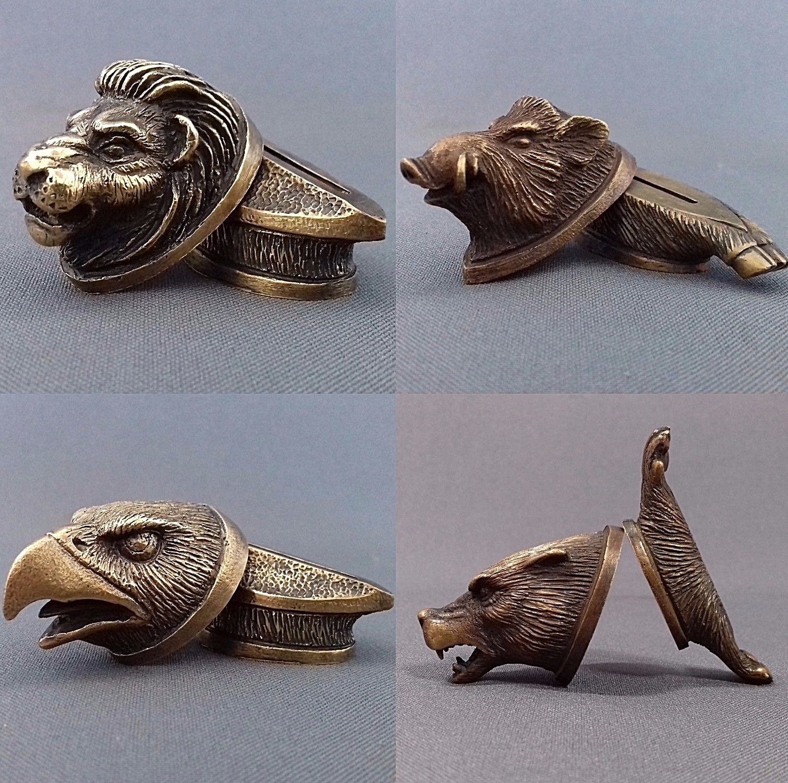 LOT OF BRONZE FINGER GUARD BOLSTER & POMMEL CUSTOM KNIFE MAKING CASTING METAL
