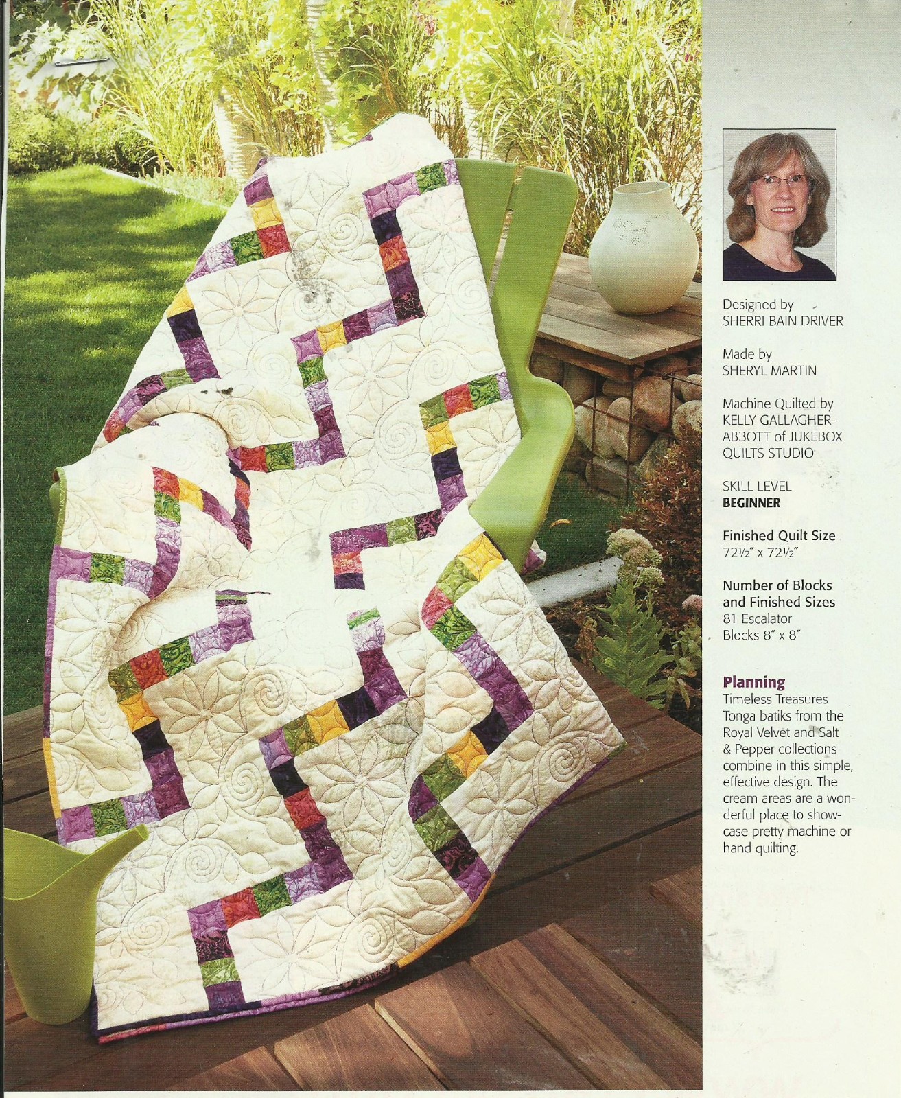 C0490 UP THE ESCALATOR  QUILT  PATTERN/INSTRUCTIONS