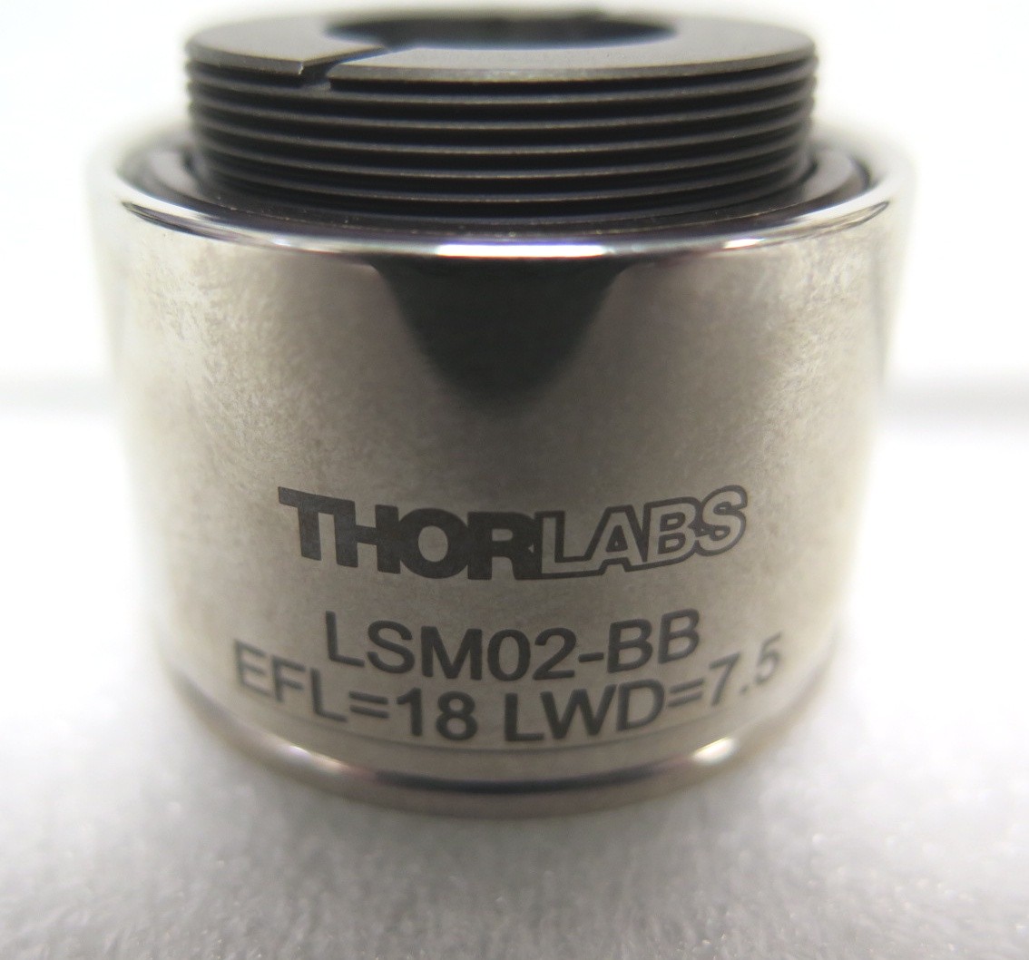 R203X75 Thorlabs LSM02-BB Laser Microscopy Lens EFL=18mm LWD=7.5