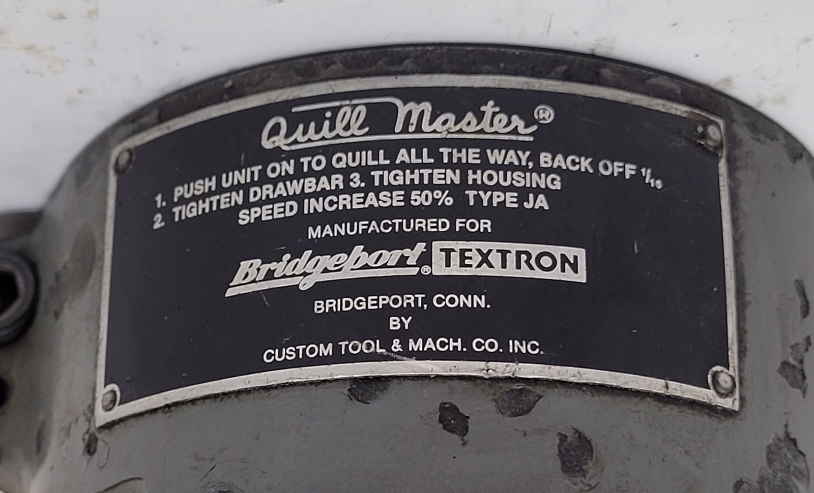 Bridgeport Quill Master Type JA