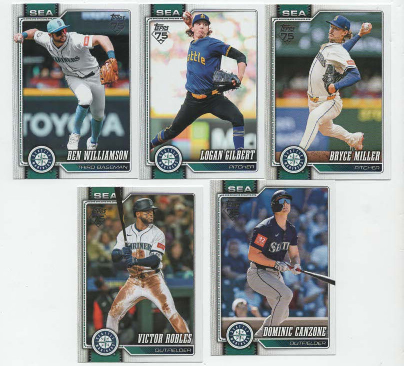 COMPLETE SEATTLE MARINERS 2026 TOPPS SERIES 1 (13) CARD TEAM SET CAL RALEIGH +