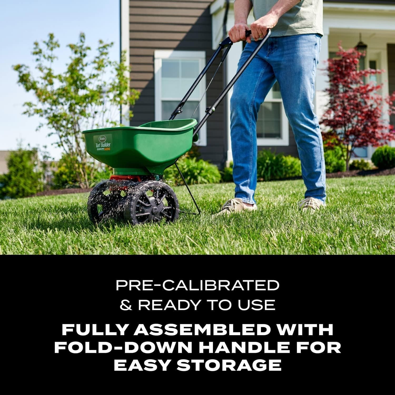 Turf Builder EdgeGuard Mini Broadcast Spreader Seed Weed & Feed Fertilizer Salt
