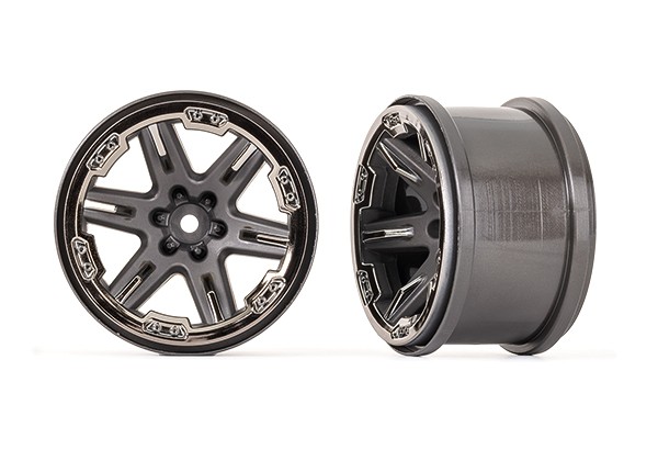 Traxxas 6772-BLKCR - 2.8" RXT Wheels, Black Chrome (2)