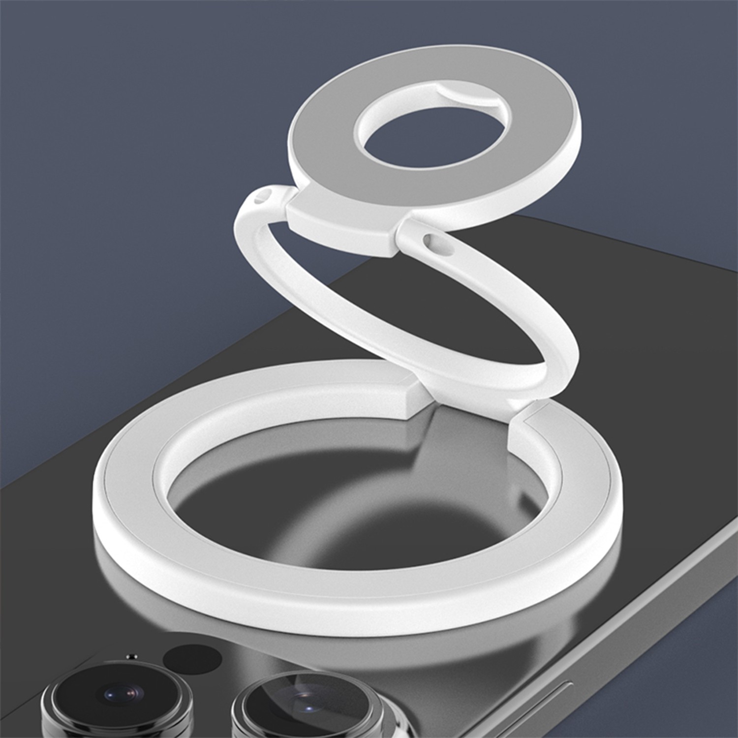 Multi-Functional Triple Foldable MagSafe Magnetic 360Ring Kickstand Phone Holder