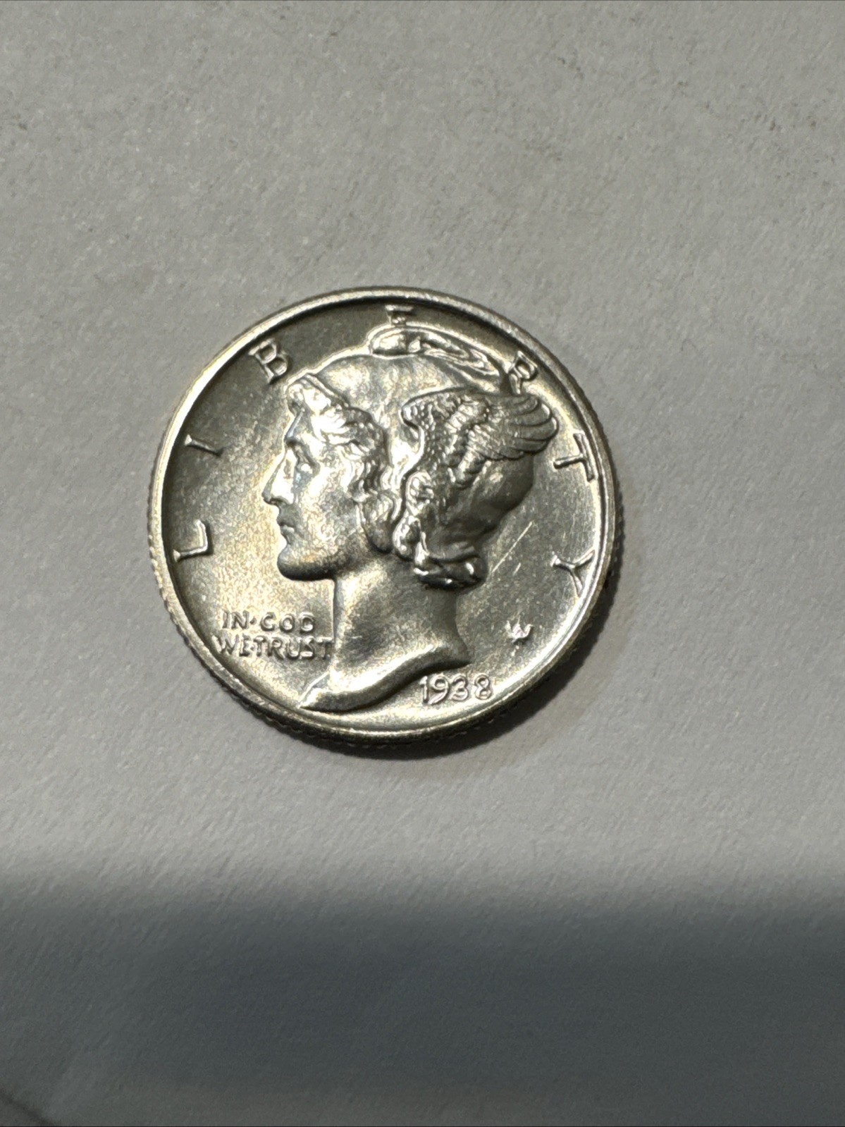1938 S Mercury Dime TH
