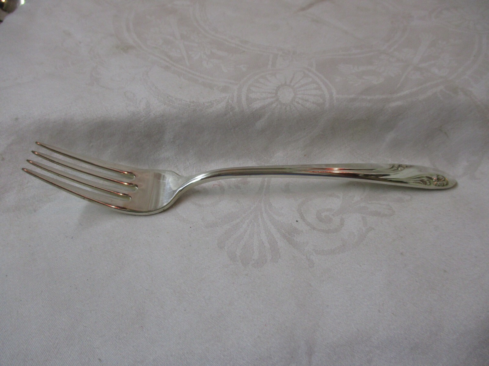 Vintage 1952 Holmes & Edwards IS Silver plate Salad Fork Romance