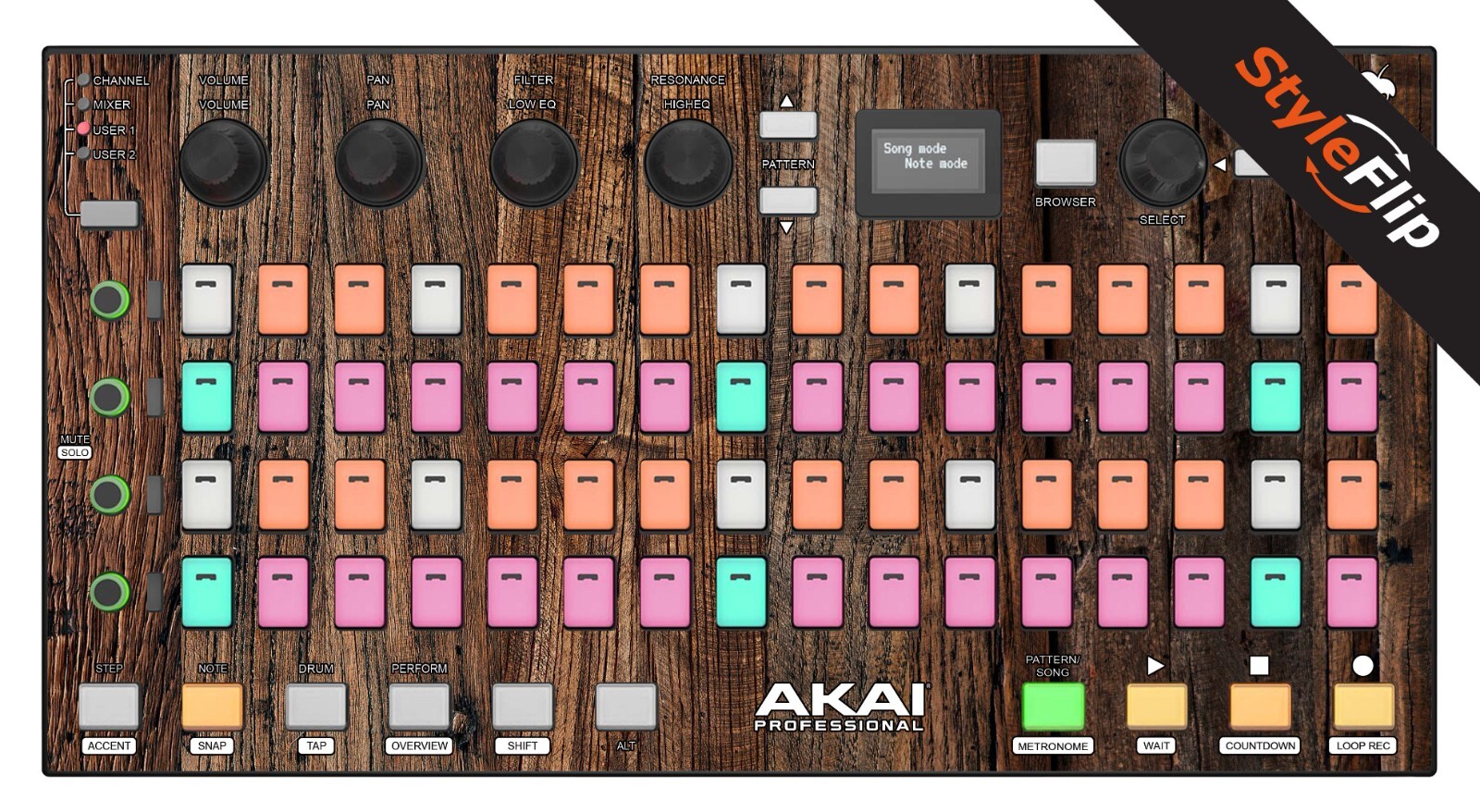 Akai Fire Skin | Wood #3 | Protective Decal | StyleFlip Skins
