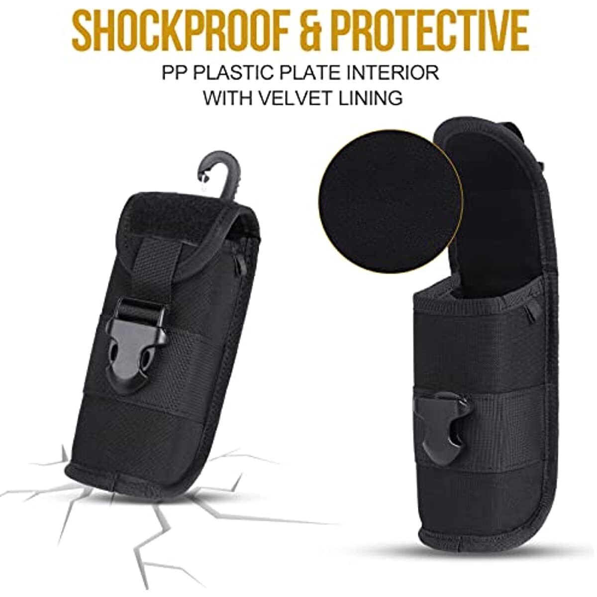 Tactical MOLLE Eyeglasses Case with Buckle Hard Shell Sunglasses Storage Box