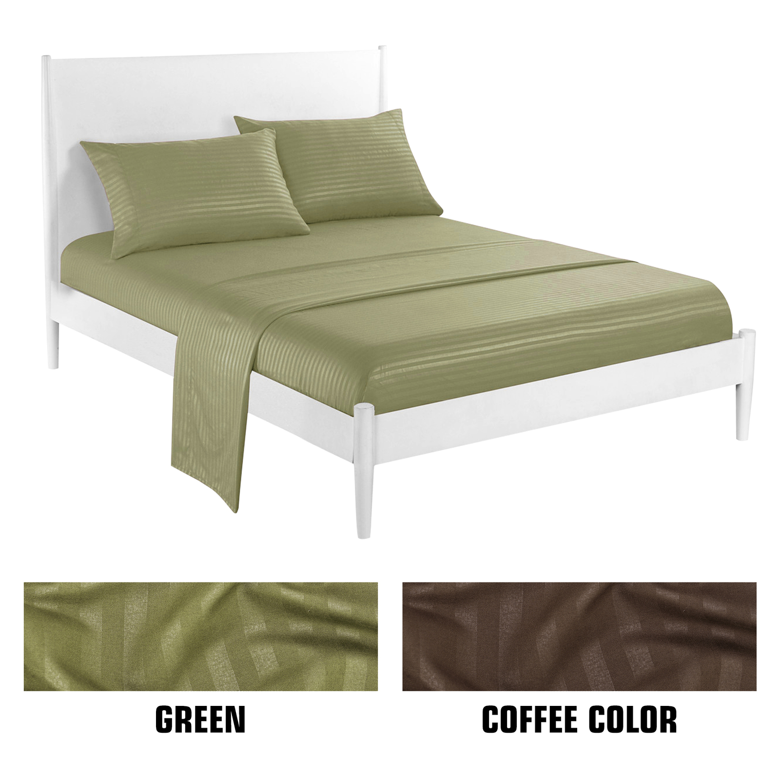 4-Piece Bed Sheet Set Hotel Luxury Ultra Soft Microfiber Deep Pocket Sheets Set