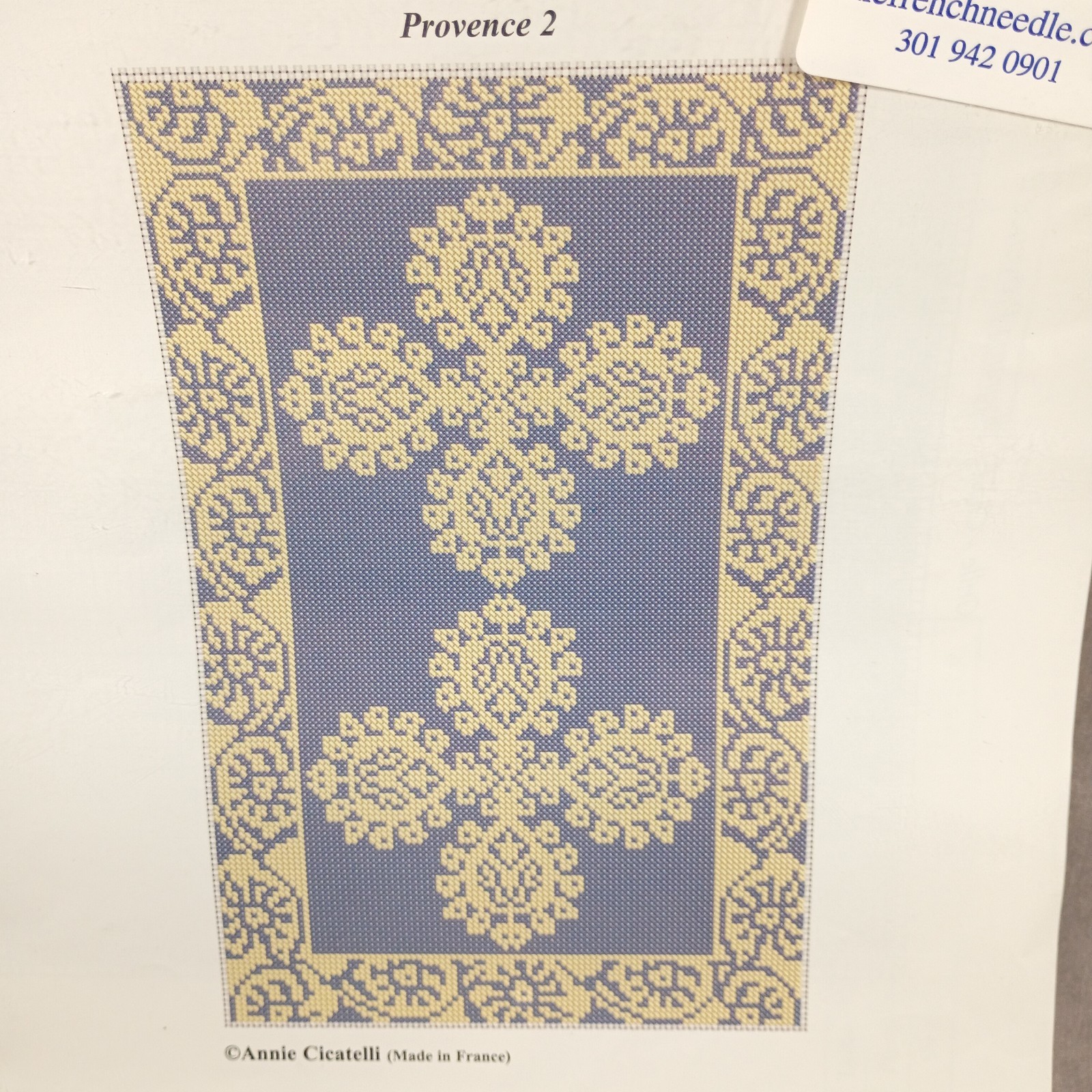 Annie Cicatelli French Needlepoint Or Cross Stitch Pattern Leaflet "Provence 2"