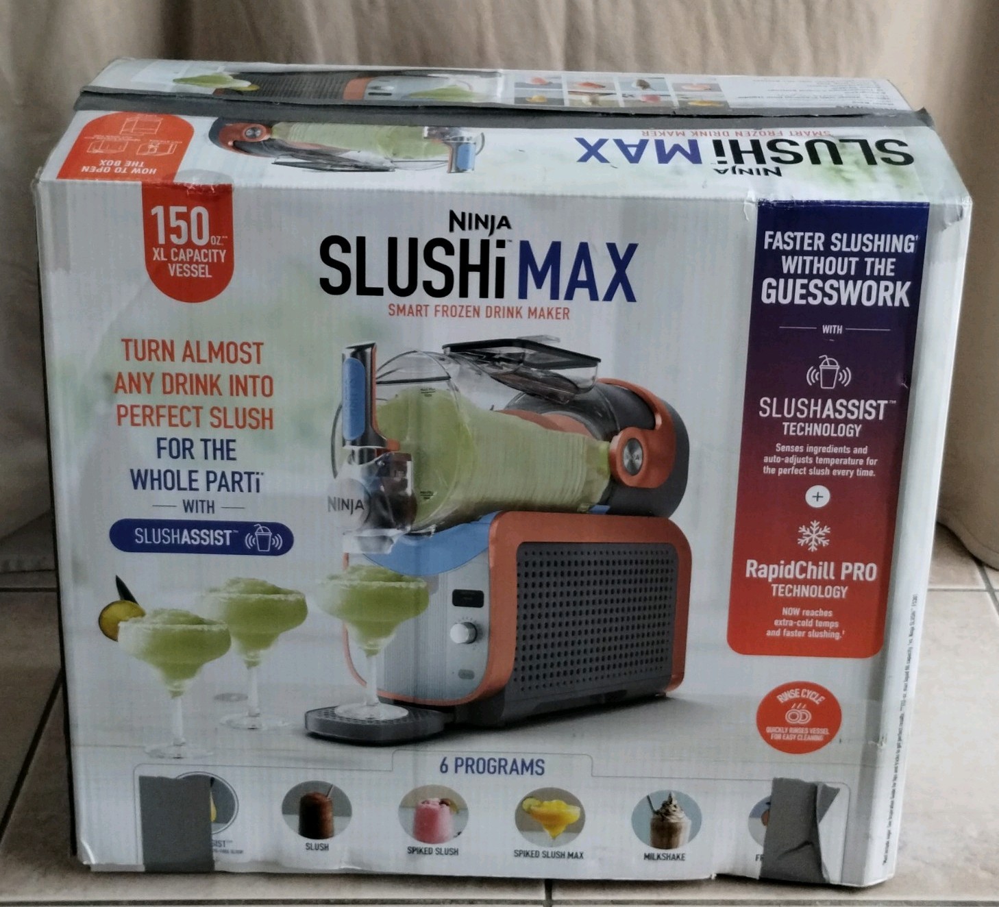 Ninja SLUSHi MAX Smart Frozen Drink Maker, 150 oz Capacity, 5 Programs