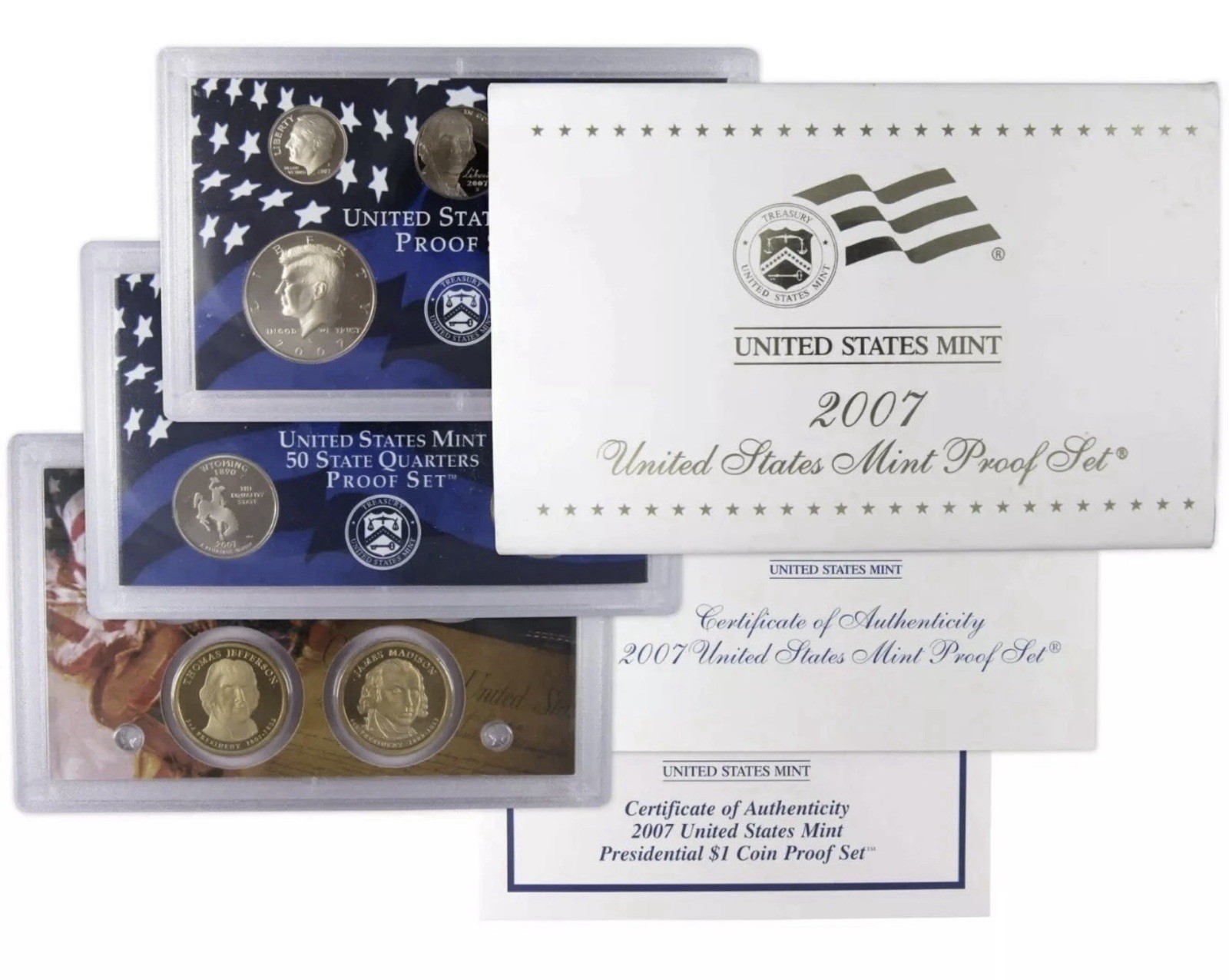 2007 Clad Proof Set U.S. Mint Original Government Packaging OGP COA
