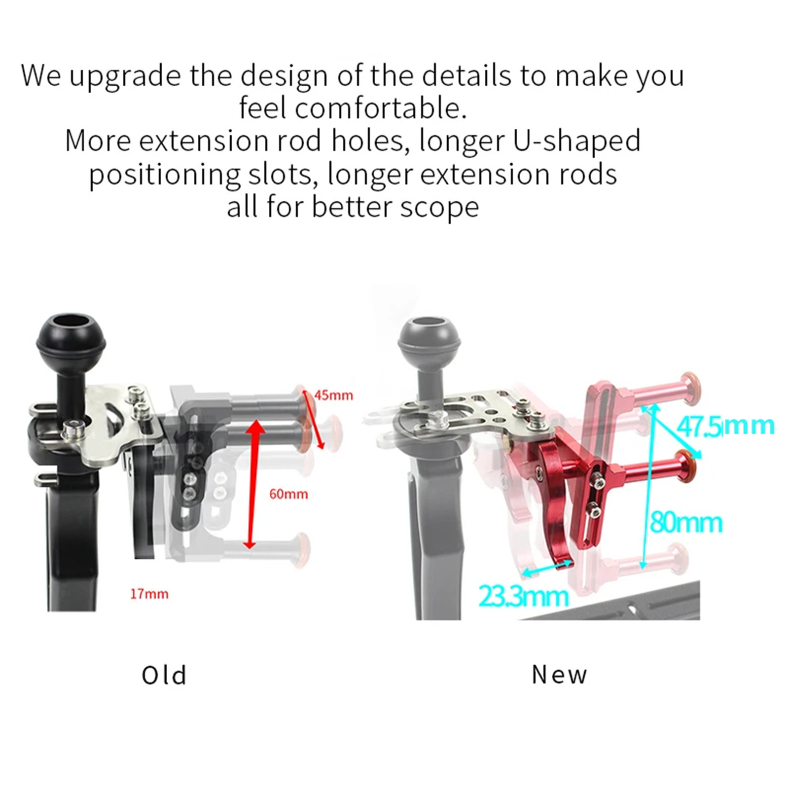 1Pc Adjustable Shutter Trigger Rod Diving Camera Stand Adapter For SLR Camera ee