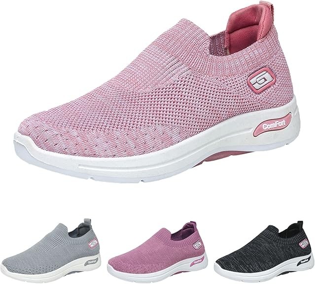 Womens Sport Sneakers Casual Breathable Walking Slip On Running Gym Sock Shoes