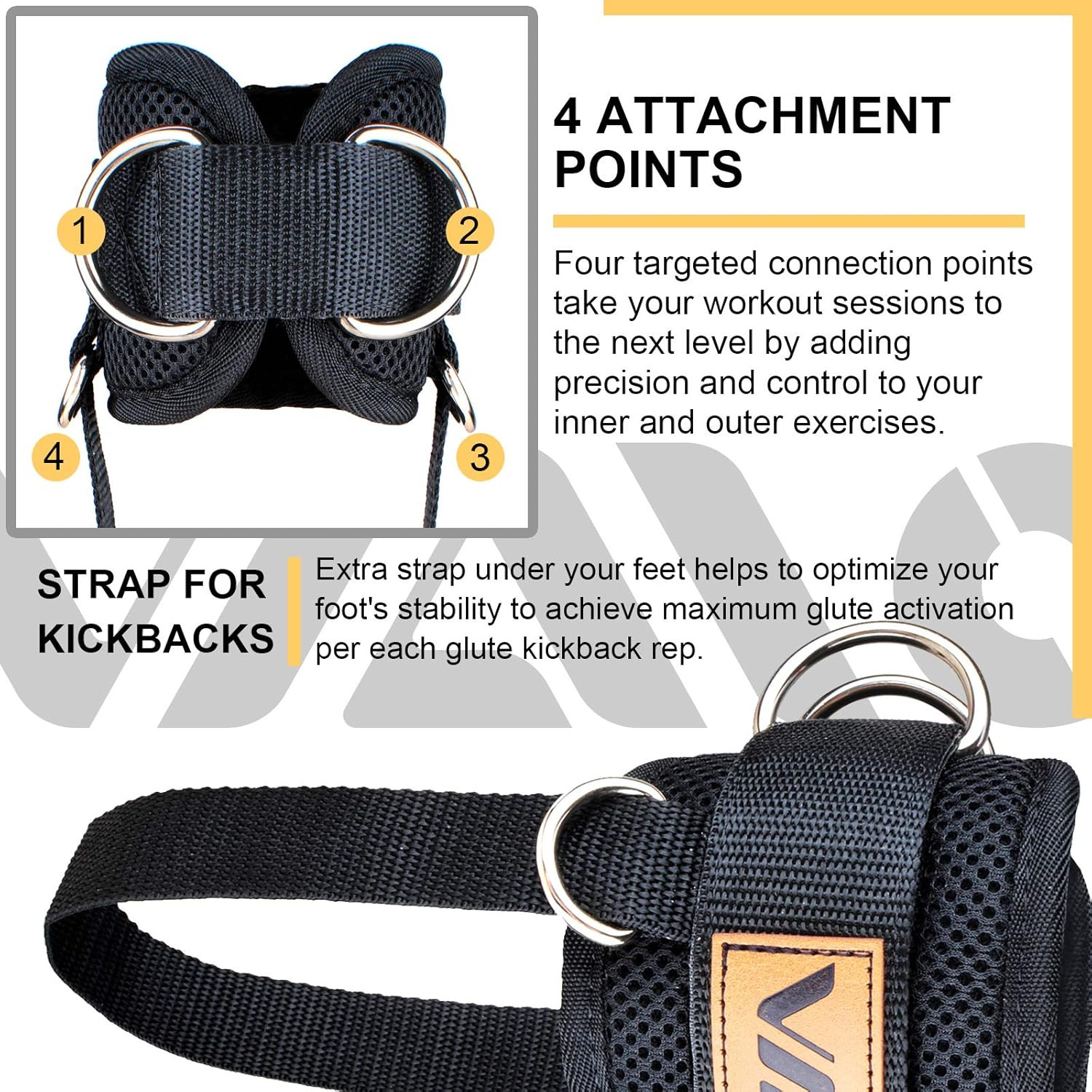 Adjustable Ankle Straps For Cable Machine Leg Workouts Glutes Hips And More