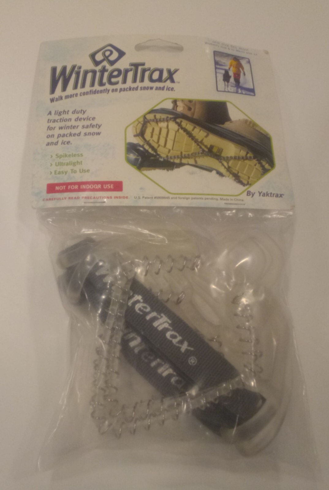 WinterTrax By Yaktrax Light Duty Traction Device Winter Safety Packed Snow Ice