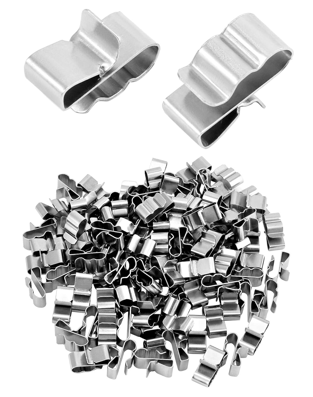 100Pcs 0.89” Stainless Steel Wire Clips for Trailer Frame Solar Panel Cables