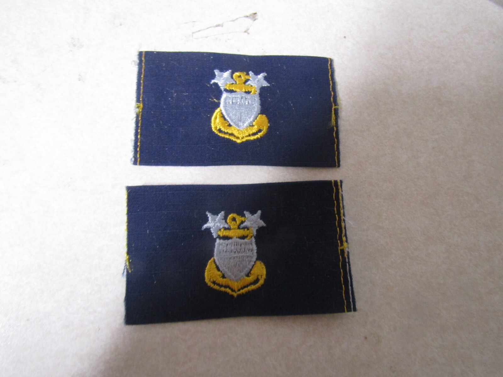 PATCH US COAST GUARD OR NAVY SET OF 2 MASTER CHIEF PETTY OFFICER
