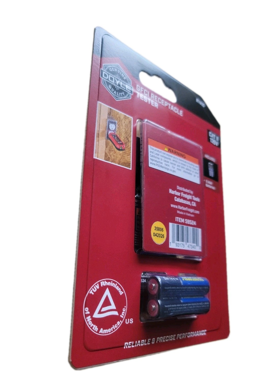 Doyle GFCI Receptacle Tester With Backlit Lcd Screen