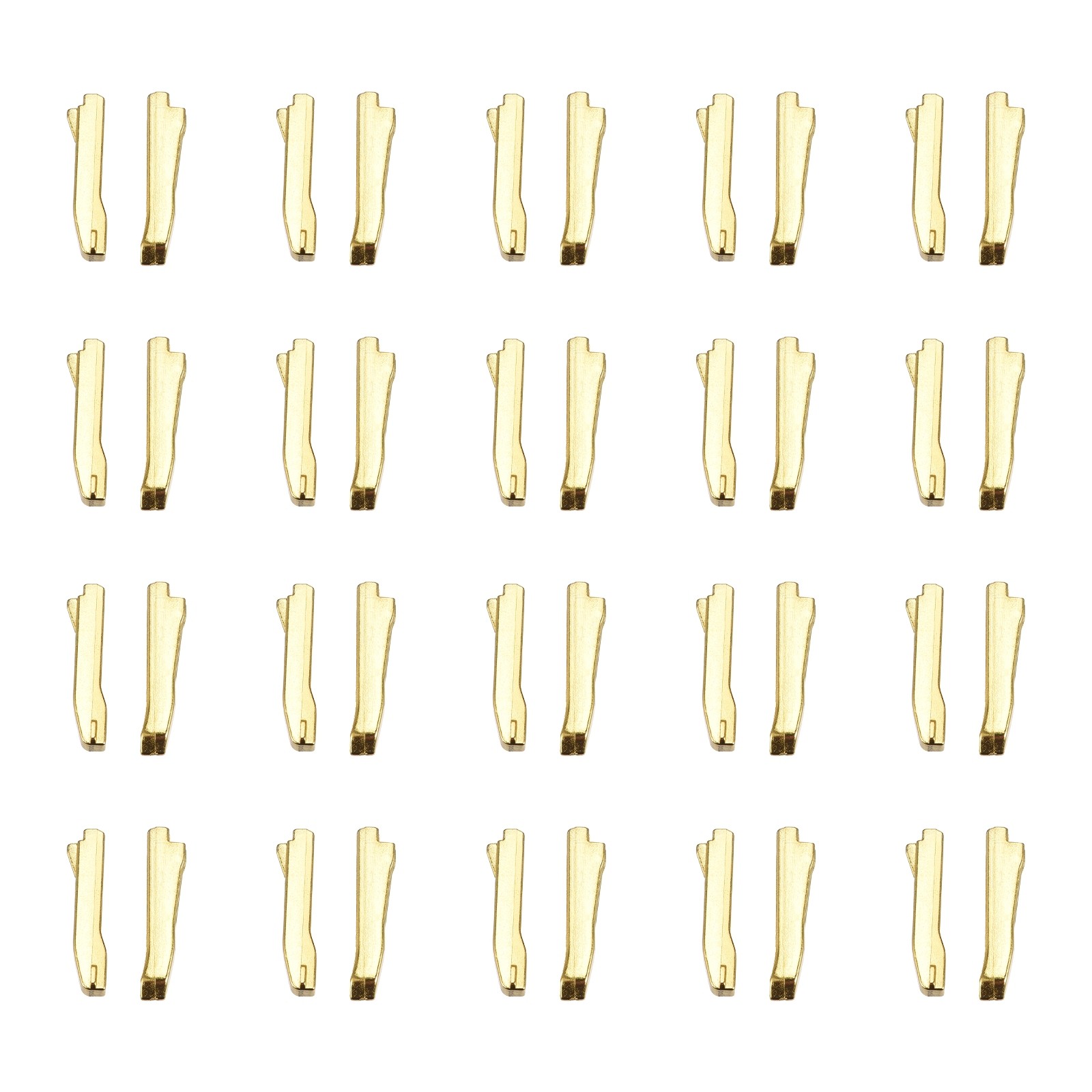 20 Sets Double Open Zipper Repair Latch Kits, #10 for Jacket Coat, Gold Tone