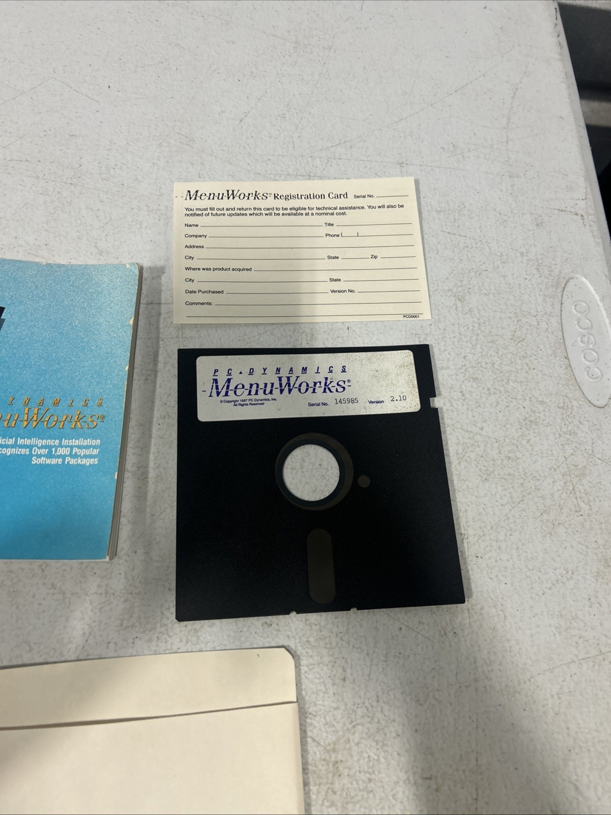 Vintage PC Dynamics Menu Works 5.25” Floppy Disk Software Complete With Manual
