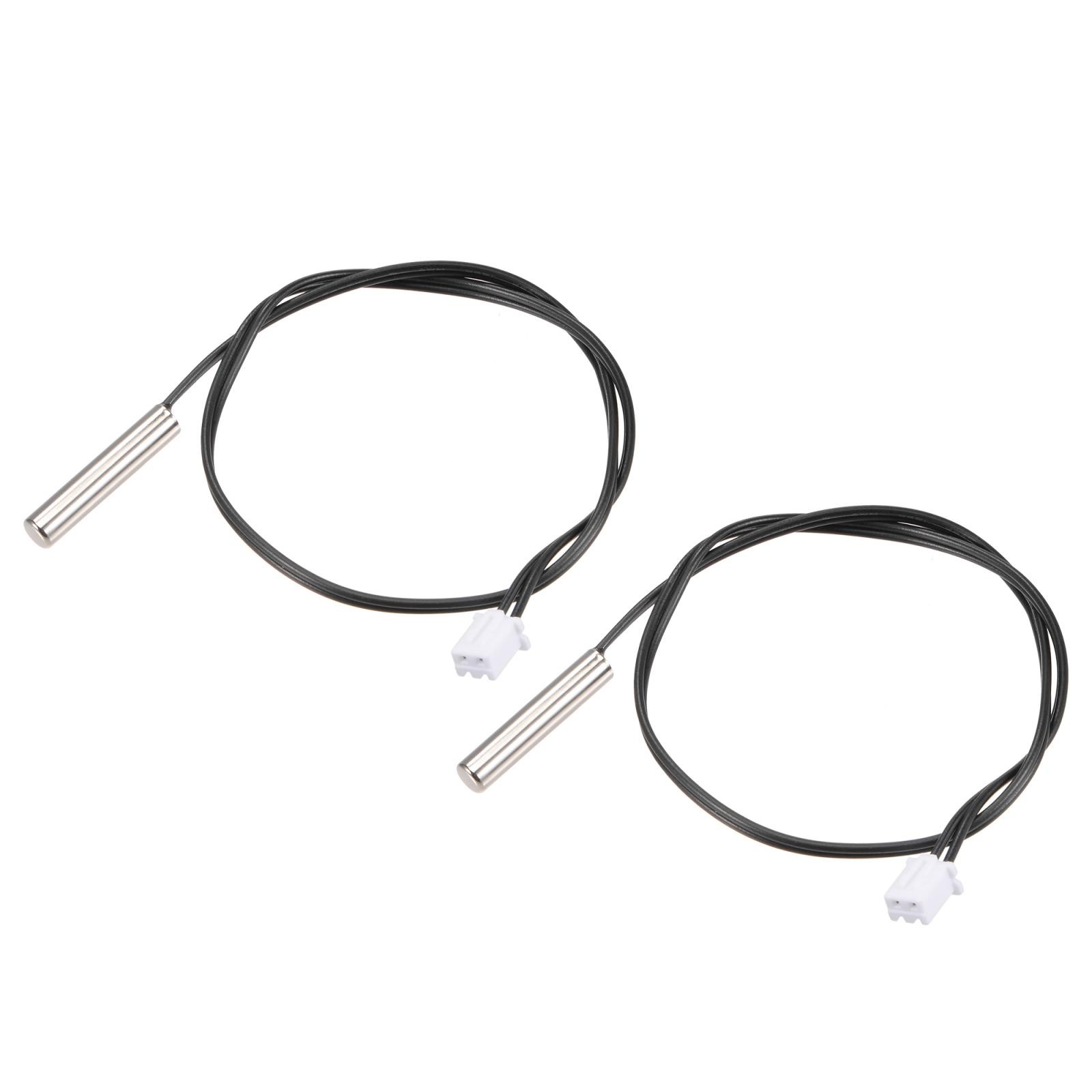 2pcs 20K Temperature Sensor Probe, Stainless Steel Thermal Sensor Probe 30cm