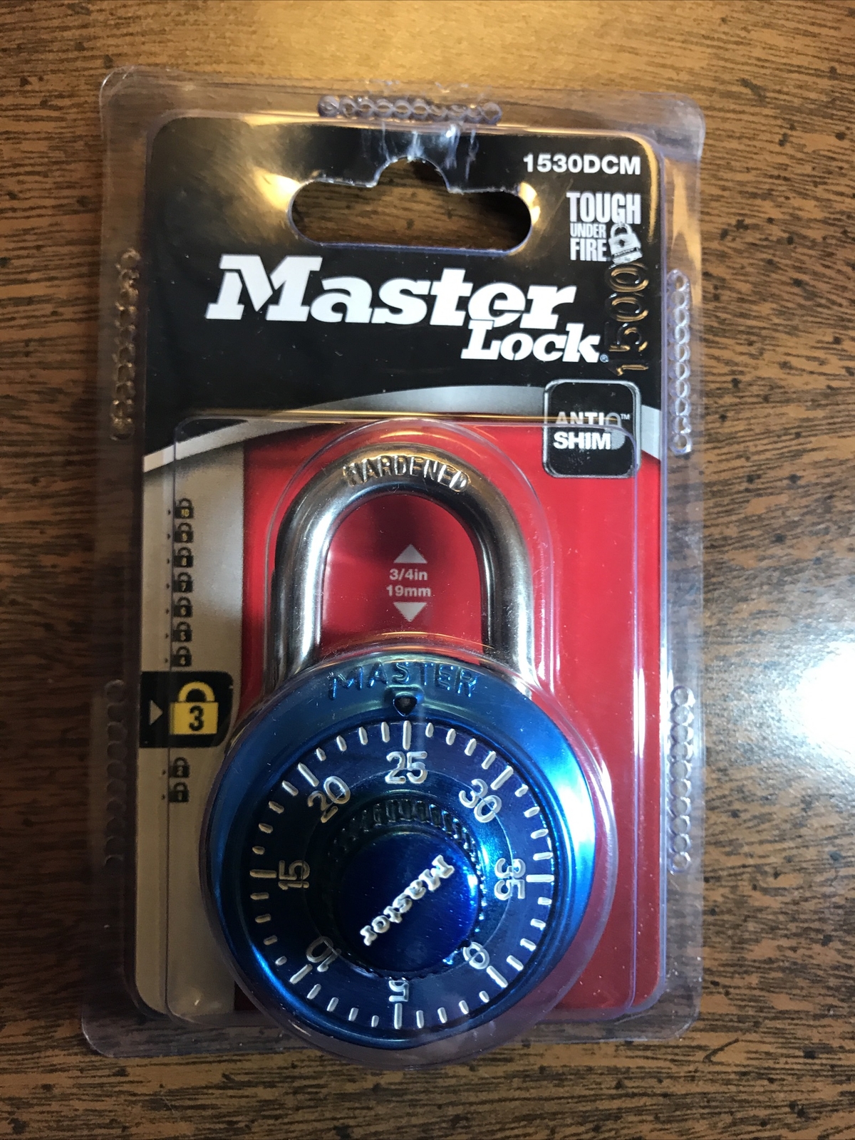 Master Lock Combination Padlock Light Blue P43041Anti-Shim