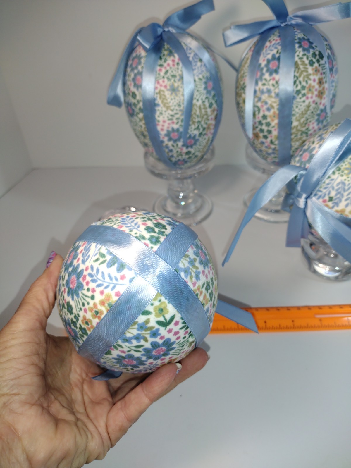 Cloth Covered Easter Eggs