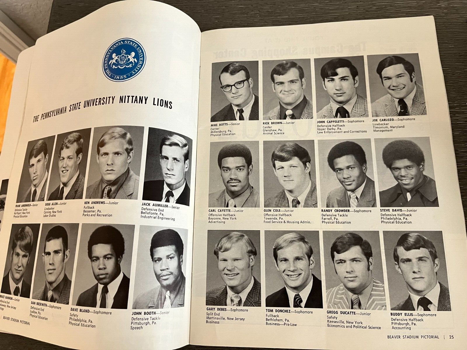 Vintage 1971 Penn State vs NC State Program - Beaver Stadium