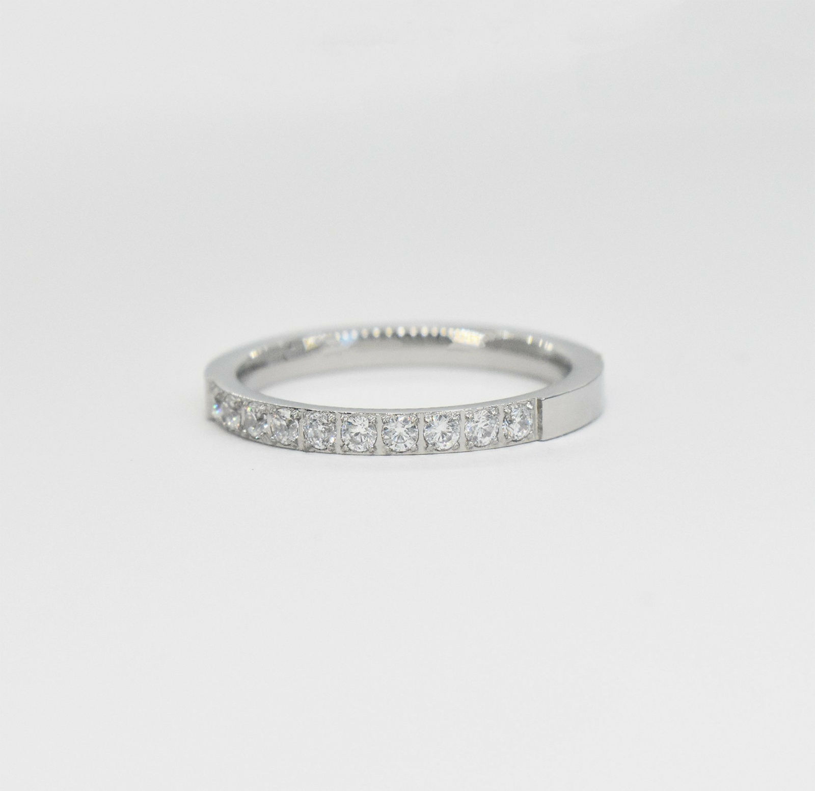 STELLA SILVER ETERNITY RING SAMPLE