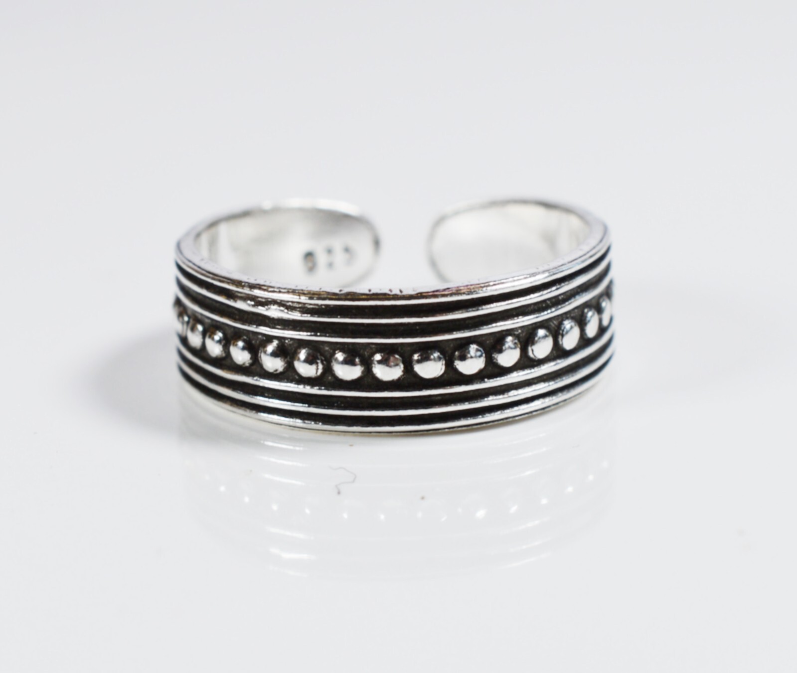 Sterling Silver 925 Adjustable Bali Balls Toe Ring !! New !!