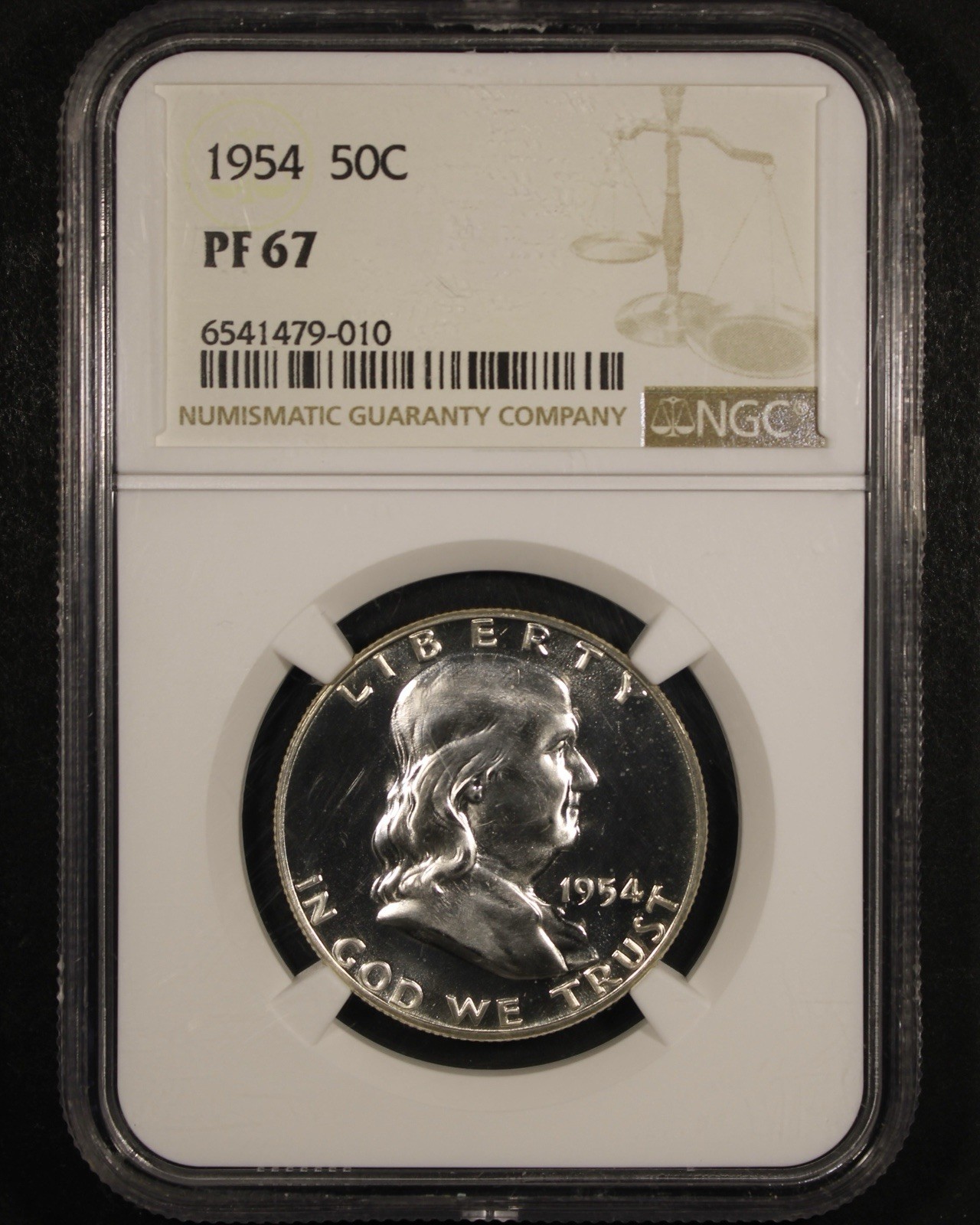 1954 Franklin Half Dollar - 50c NGC PR67 - Nice Coin!