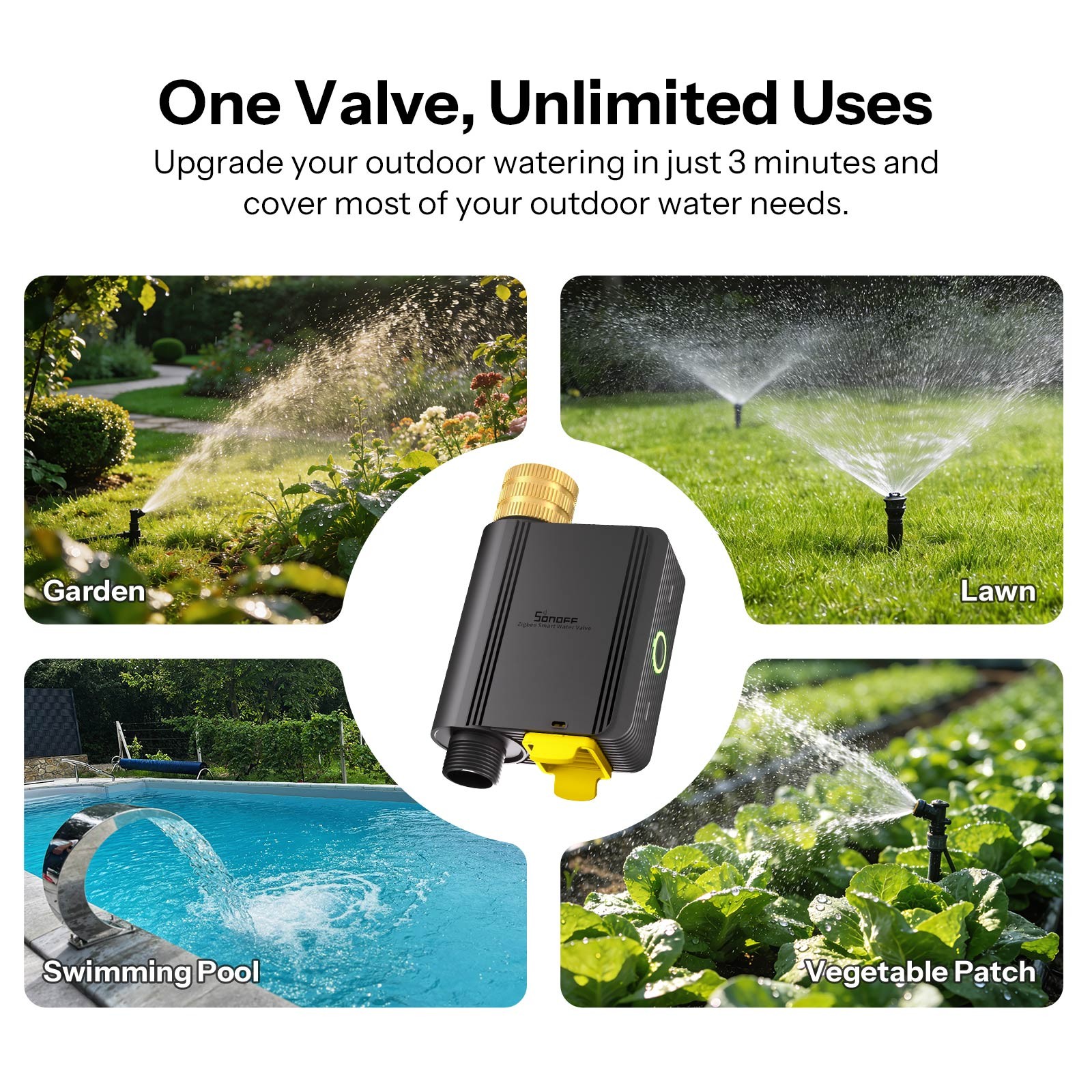SONOFF Hydro ONE Lite Zigbee Smart Sprinkler Timer Scheduling Without Flow Meter