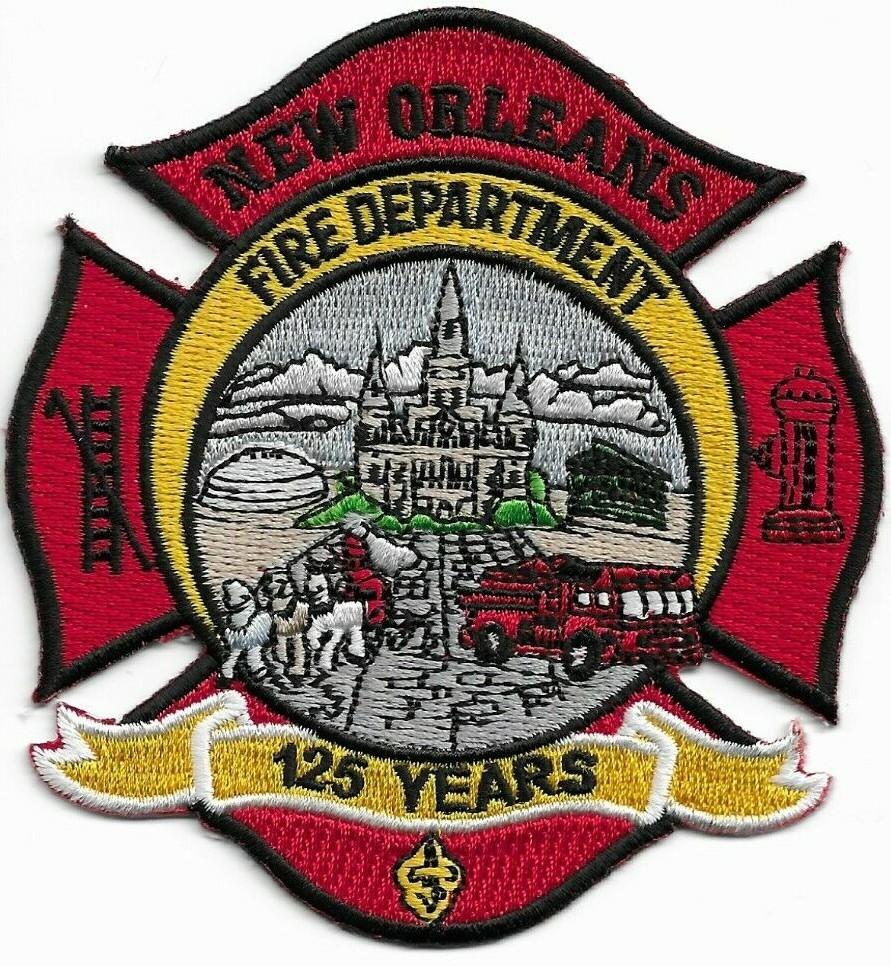 Louisiana Fire Patch "125 Years" (3.75" x 4" size) fire patch