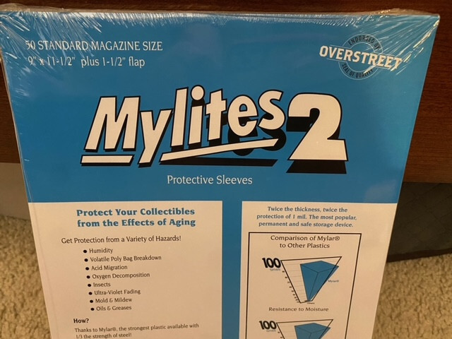 50 Mylites 2 Mil Mylar 9 x 11.5 -Time Sports Illustrated- 900M2 Magazine Bags cm