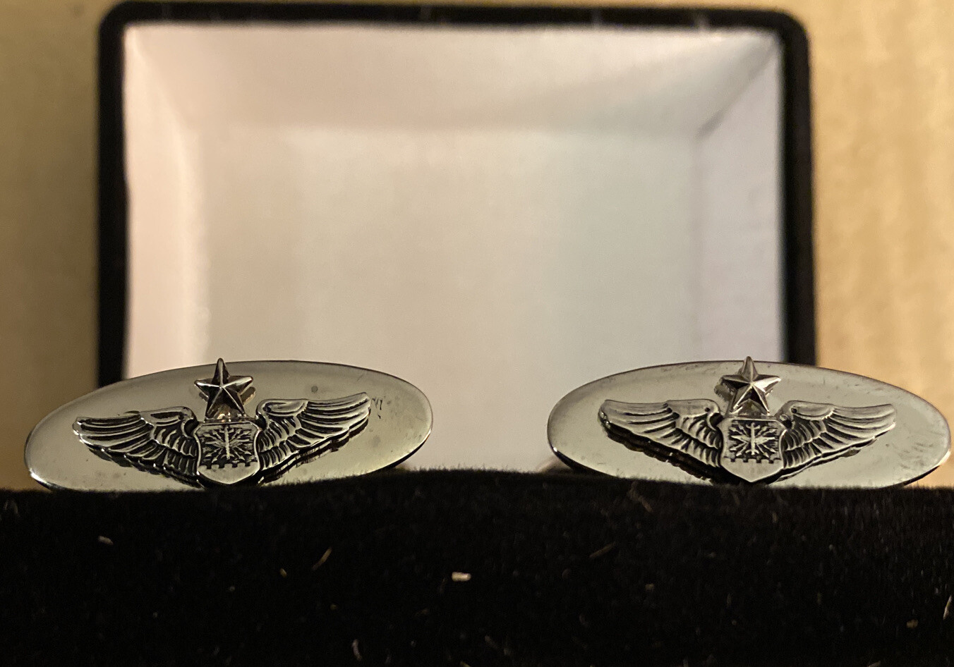 USAF Air Force Senior Navigator Wings Cufflinks Studs Set New