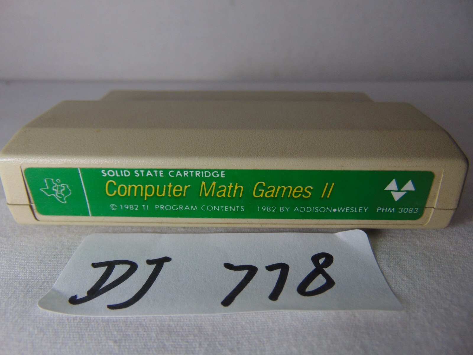 Texas Instruments TI 99/4A Computer Game Cartridge & Book Math Games II Module