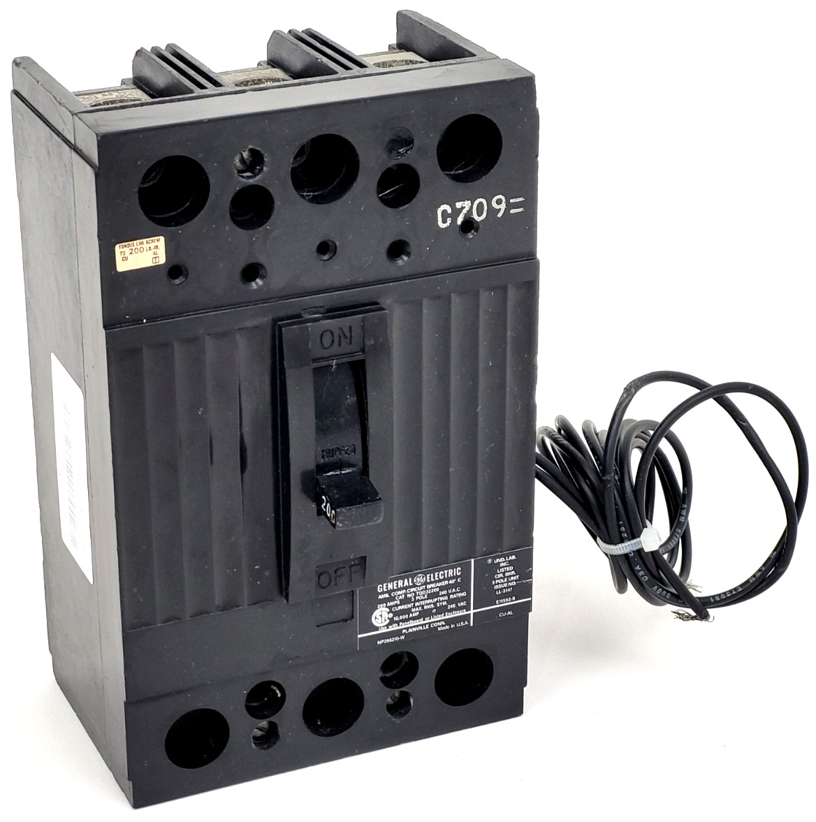 TQD32200ST1 GE 200 Amp Circuit Breaker + TQDST1 120V Shunt Trip -Next Day Option