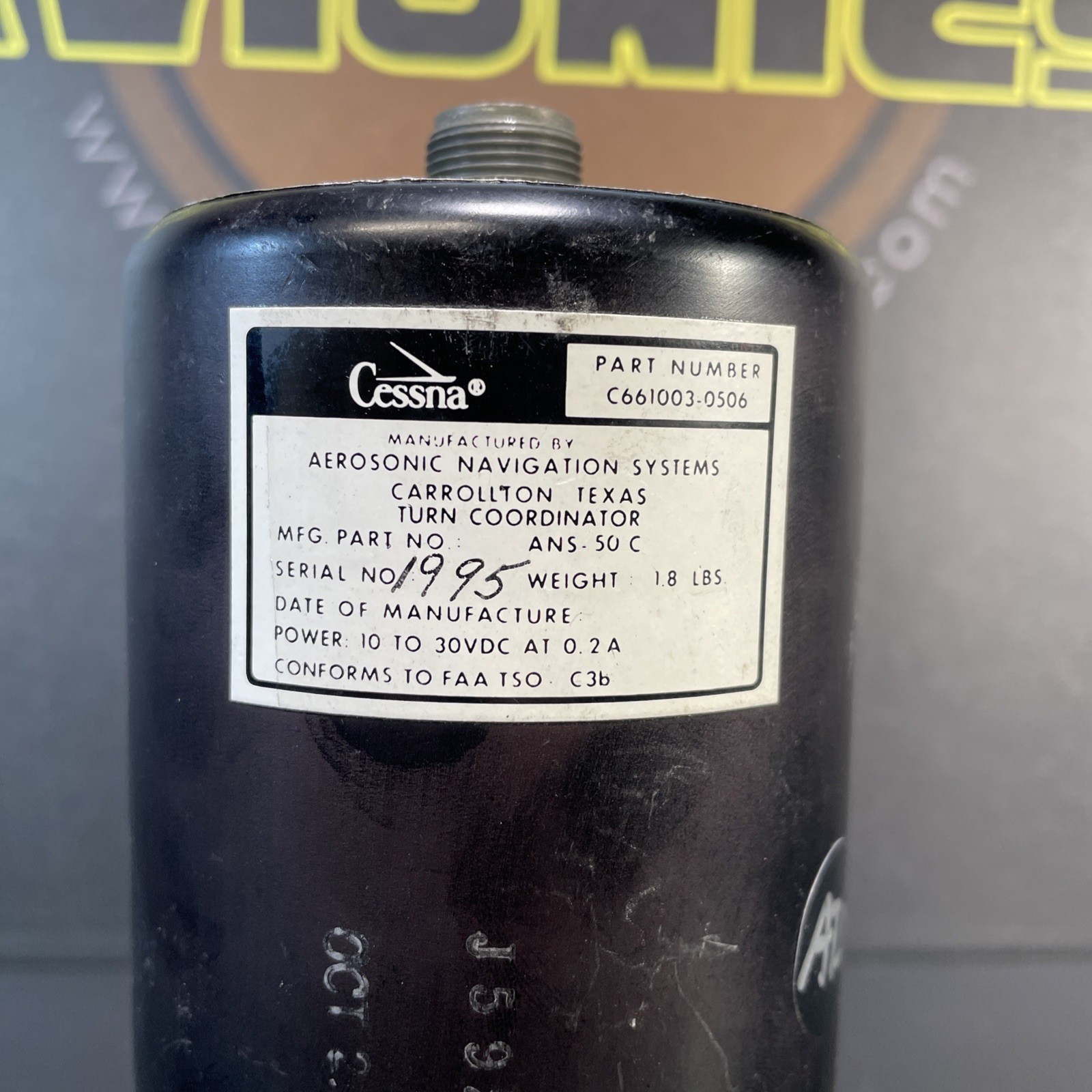 Aerosonic Turn Coordinator - Needs Repair