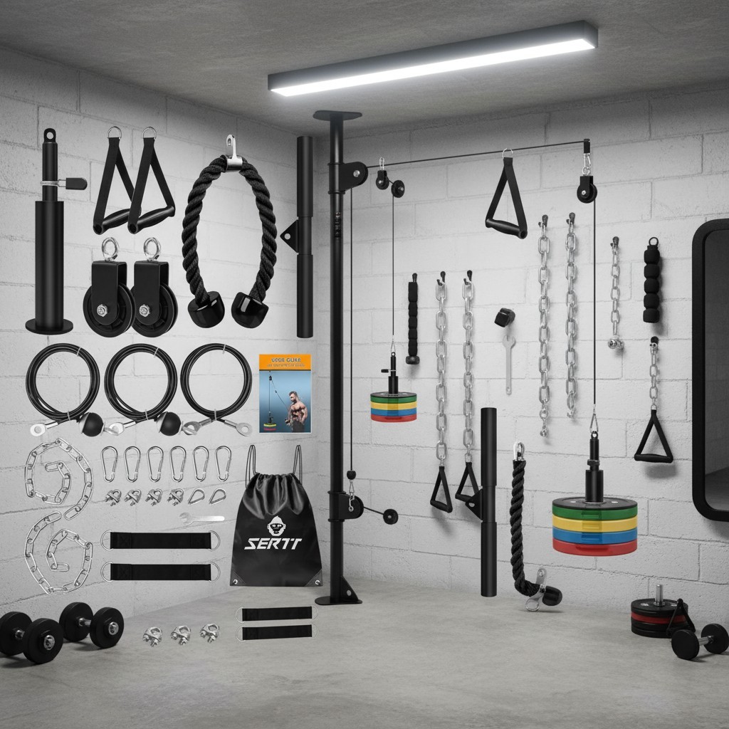 Ultimate Cable Pulley System Gym for Versatile LAT Pull Down & Arm Workouts